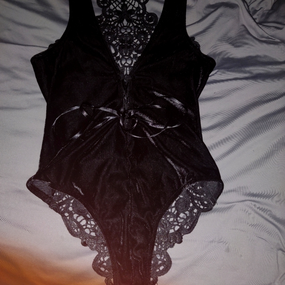 Velvet black teddy
